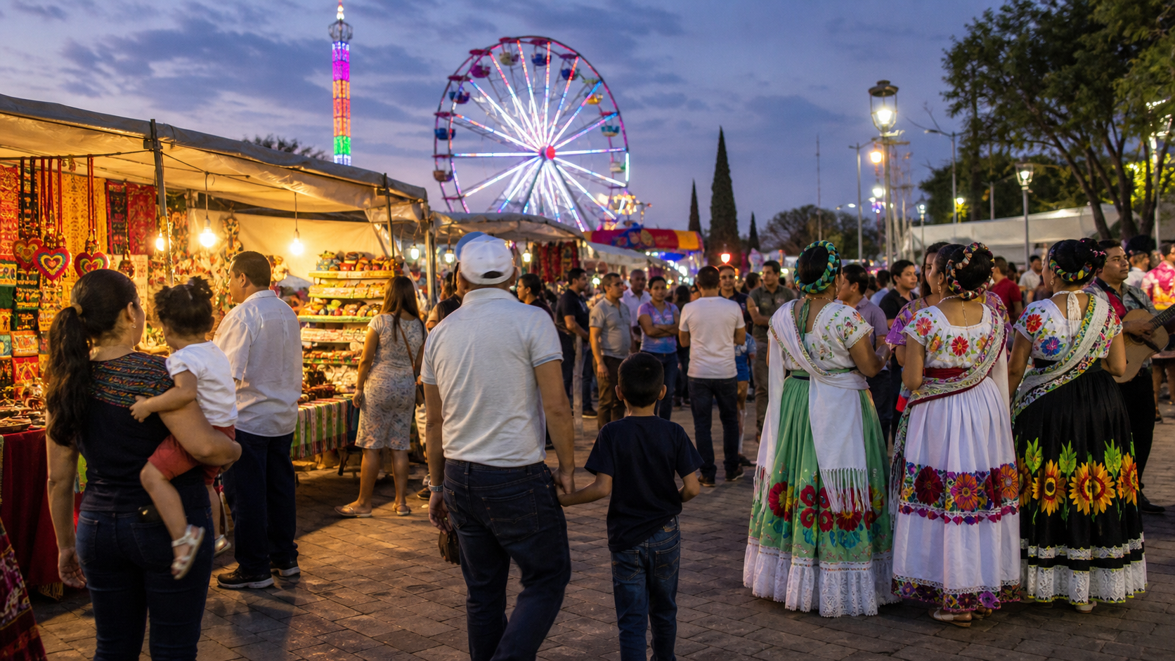 Familias recorren la Feria Nacional Potosina entre artesanías, gastronomía y atracciones